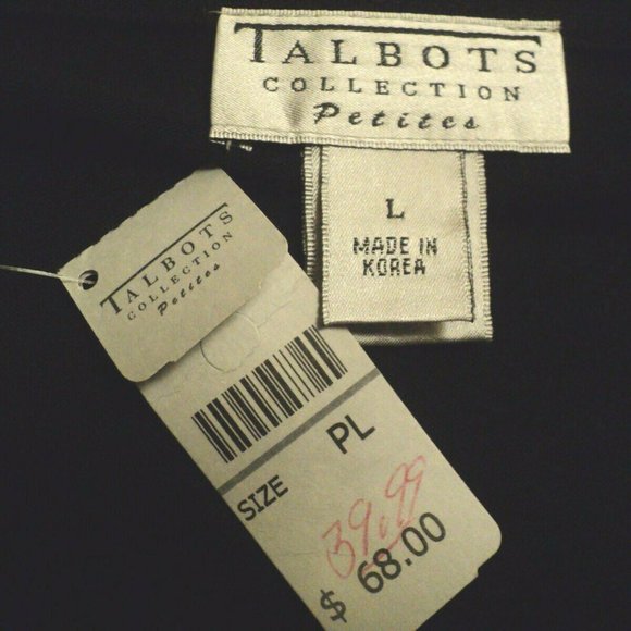 New Talbots Petite Large Top Black Sheer Back - Picture 7 of 7